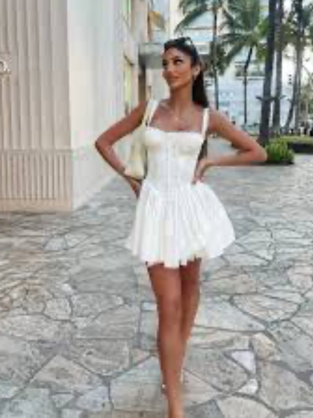 House of CB White Off-Shoulder Corset Mini Dress - Picture 6 of 17